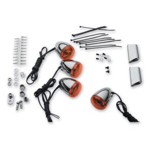 Milwaukee Twins Bullet Turn Signal Kit For Harley Softail / Dyna 2000-2017