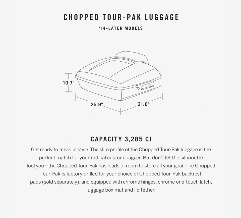 Chopped Tour-Pak Luggage - Whiskey Fire - Image 2