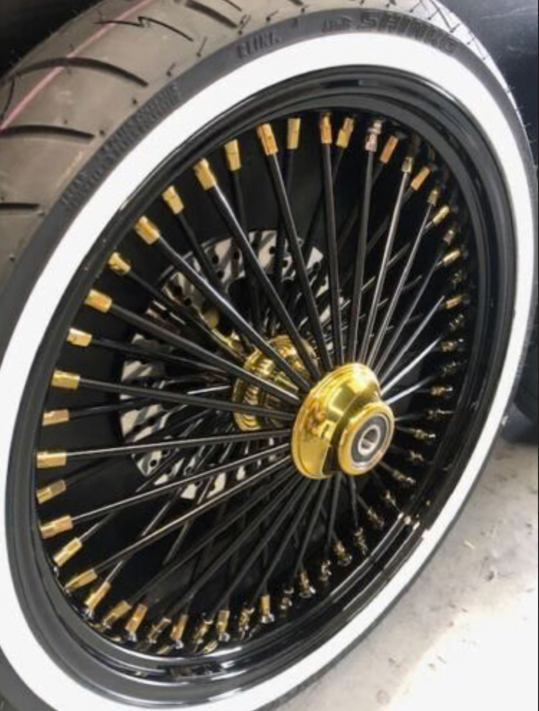 FLSTN Black Wheels Mammoth 52 Spoke Wheels 21x3.5/18x4.25 HD Softail Deluxe - Image 4