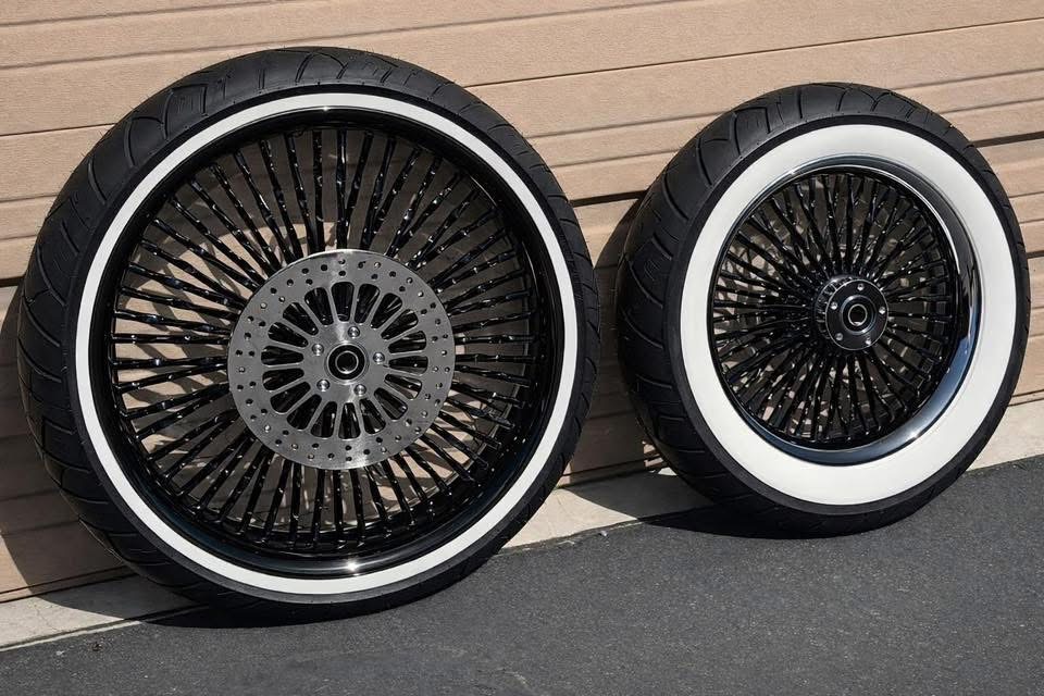 Fat Spoke Setup with White Wall Tires